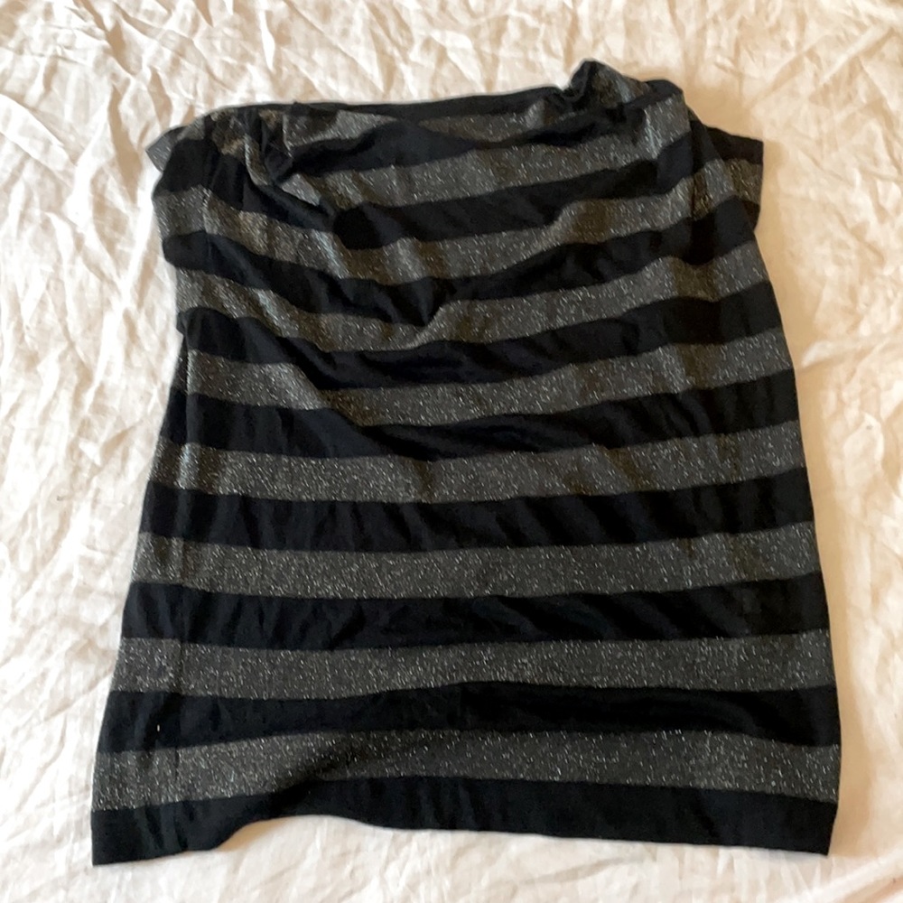 Top by Phillip Lim xs black and silver striped